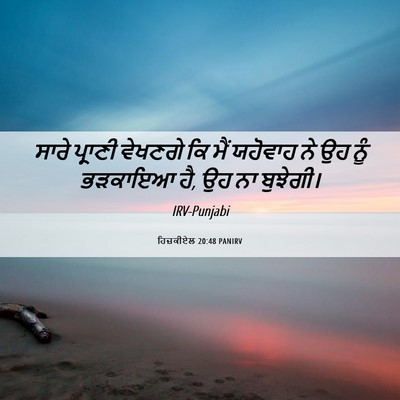 Picture 06 - ਹਿਜ਼ਕੀਏਲ 20:48 PANIRV - ਸਾਰੇ ਪ੍ਰਾਣੀ - Bible Verse Picture