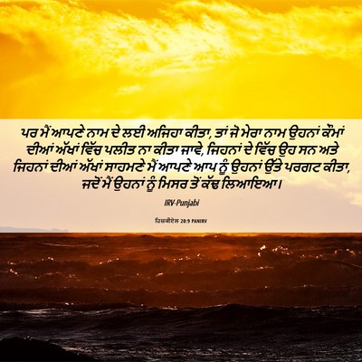 Picture 06 - ਹਿਜ਼ਕੀਏਲ 20:9 PANIRV - ਪਰ ਮੈਂ ਆਪਣੇ ਨਾਮ ਦੇ - Bible Verse Picture