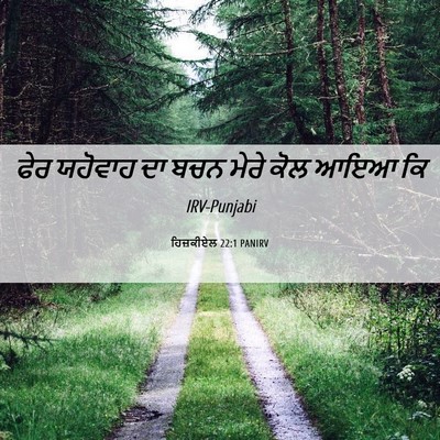 Picture 06 - ਹਿਜ਼ਕੀਏਲ 22:1 PANIRV - ਫੇਰ ਯਹੋਵਾਹ ਦਾ ਬਚਨ - Bible Verse Picture