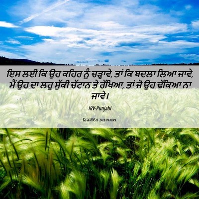 Picture 06 - ਹਿਜ਼ਕੀਏਲ 24:8 PANIRV - ਇਸ ਲਈ ਕਿ ਉਹ ਕਹਿਰ - Bible Verse Picture