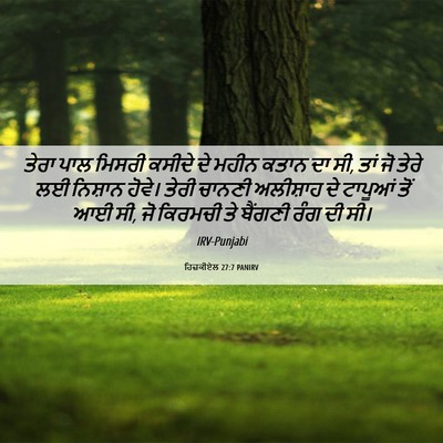 Picture 06 - ਹਿਜ਼ਕੀਏਲ 27:7 PANIRV - ਤੇਰਾ ਪਾਲ ਮਿਸਰੀ - Bible Verse Picture