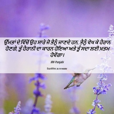 Picture 06 - ਹਿਜ਼ਕੀਏਲ 28:19 PANIRV - ਉੱਮਤਾਂ ਦੇ ਵਿੱਚੋਂ - Bible Verse Picture