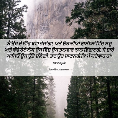 Picture 06 - ਹਿਜ਼ਕੀਏਲ 28:23 PANIRV - ਮੈਂ ਉਹ ਦੇ ਵਿੱਚ ਬਵਾ - Bible Verse Picture
