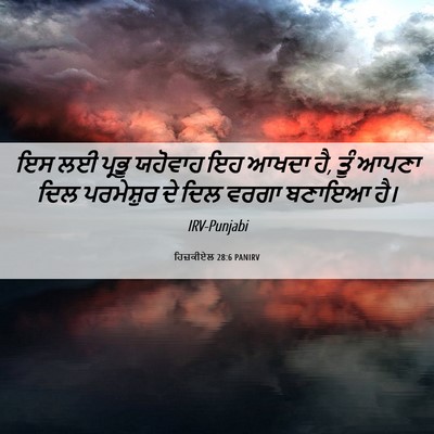 Picture 06 - ਹਿਜ਼ਕੀਏਲ 28:6 PANIRV - ਇਸ ਲਈ ਪ੍ਰਭੂ ਯਹੋਵਾਹ - Bible Verse Picture