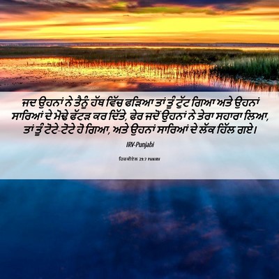 Picture 06 - ਹਿਜ਼ਕੀਏਲ 29:7 PANIRV - ਜਦ ਉਹਨਾਂ ਨੇ ਤੈਨੂੰ - Bible Verse Picture
