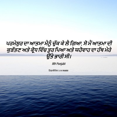 Picture 06 - ਹਿਜ਼ਕੀਏਲ 3:14 PANIRV - ਪਰਮੇਸ਼ੁਰ ਦਾ ਆਤਮਾ - Bible Verse Picture