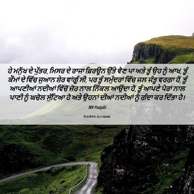 Picture 06 - ਹਿਜ਼ਕੀਏਲ 32:2 PANIRV - ਹੇ ਮਨੁੱਖ ਦੇ ਪੁੱਤਰ, - Bible Verse Picture
