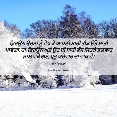 Picture 06 - ਹਿਜ਼ਕੀਏਲ 32:31 PANIRV - ਫ਼ਿਰਊਨ ਉਹਨਾਂ ਨੂੰ - Bible Verse Picture