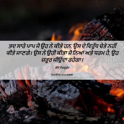 Picture 06 - ਹਿਜ਼ਕੀਏਲ 33:16 PANIRV - ਤਦ ਸਾਰੇ ਪਾਪ ਜੋ ਉਹ - Bible Verse Picture