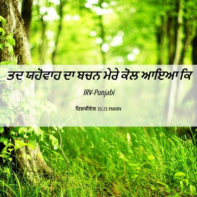 Picture 06 - ਹਿਜ਼ਕੀਏਲ 33:23 PANIRV - ਤਦ ਯਹੋਵਾਹ ਦਾ ਬਚਨ - Bible Verse Picture
