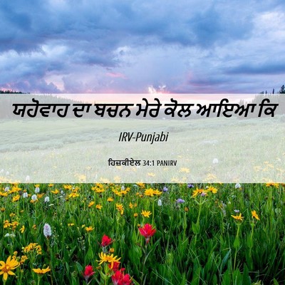 Picture 06 - ਹਿਜ਼ਕੀਏਲ 34:1 PANIRV - ਯਹੋਵਾਹ ਦਾ ਬਚਨ ਮੇਰੇ - Bible Verse Picture