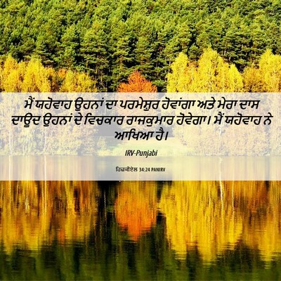 Picture 06 - ਹਿਜ਼ਕੀਏਲ 34:24 PANIRV - ਮੈਂ ਯਹੋਵਾਹ ਉਹਨਾਂ - Bible Verse Picture