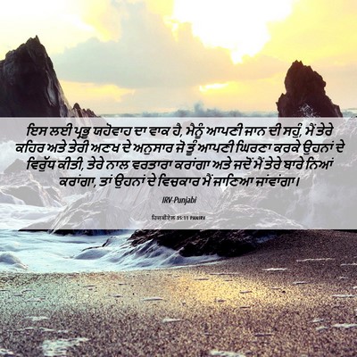 Picture 06 - ਹਿਜ਼ਕੀਏਲ 35:11 PANIRV - ਇਸ ਲਈ ਪ੍ਰਭੂ ਯਹੋਵਾਹ - Bible Verse Picture