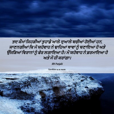 Picture 06 - ਹਿਜ਼ਕੀਏਲ 36:36 PANIRV - ਤਦ ਕੌਮਾਂ ਜਿਹੜੀਆਂ - Bible Verse Picture