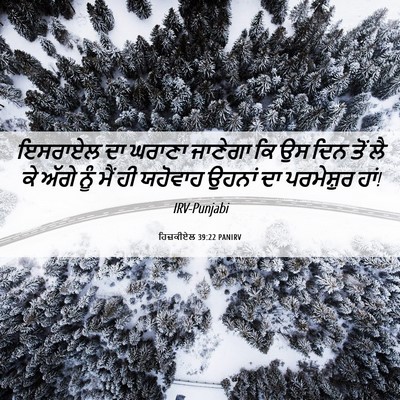 Picture 06 - ਹਿਜ਼ਕੀਏਲ 39:22 PANIRV - ਇਸਰਾਏਲ ਦਾ ਘਰਾਣਾ - Bible Verse Picture