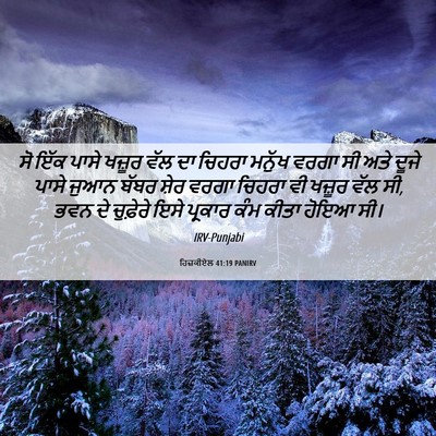 Picture 06 - ਹਿਜ਼ਕੀਏਲ 41:19 PANIRV - ਸੋ ਇੱਕ ਪਾਸੇ ਖਜ਼ੂਰ - Bible Verse Picture