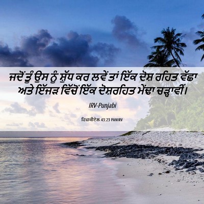 Picture 06 - ਹਿਜ਼ਕੀਏਲ 43:23 PANIRV - ਜਦੋਂ ਤੂੰ ਉਸ ਨੂੰ - Bible Verse Picture