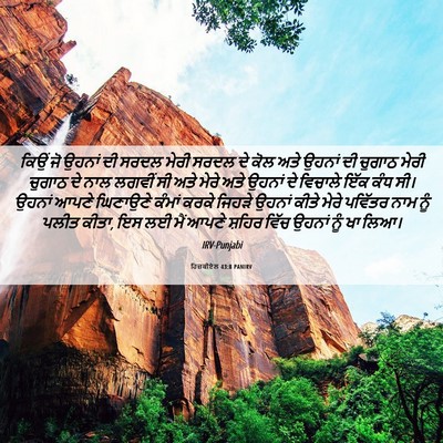 Picture 06 - ਹਿਜ਼ਕੀਏਲ 43:8 PANIRV - ਕਿਉਂ ਜੋ ਉਹਨਾਂ ਦੀ - Bible Verse Picture