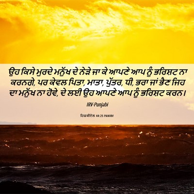 Picture 06 - ਹਿਜ਼ਕੀਏਲ 44:25 PANIRV - ਉਹ ਕਿਸੇ ਮੁਰਦੇ - Bible Verse Picture