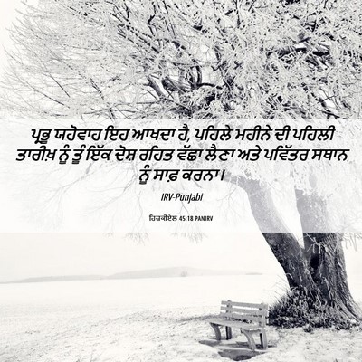 Picture 06 - ਹਿਜ਼ਕੀਏਲ 45:18 PANIRV - ਪ੍ਰਭੂ ਯਹੋਵਾਹ ਇਹ - Bible Verse Picture