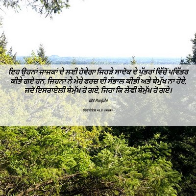 Picture 06 - ਹਿਜ਼ਕੀਏਲ 48:11 PANIRV - ਇਹ ਉਹਨਾਂ ਜਾਜਕਾਂ ਦੇ - Bible Verse Picture