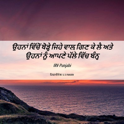 Picture 06 - ਹਿਜ਼ਕੀਏਲ 5:3 PANIRV - ਉਹਨਾਂ ਵਿੱਚੋਂ - Bible Verse Picture