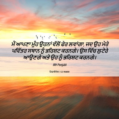 Picture 06 - ਹਿਜ਼ਕੀਏਲ 7:22 PANIRV - ਮੈਂ ਆਪਣਾ ਮੂੰਹ - Bible Verse Picture