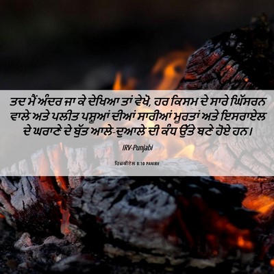 Picture 06 - ਹਿਜ਼ਕੀਏਲ 8:10 PANIRV - ਤਦ ਮੈਂ ਅੰਦਰ ਜਾ ਕੇ - Bible Verse Picture