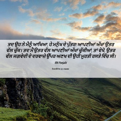 Picture 06 - ਹਿਜ਼ਕੀਏਲ 8:5 PANIRV - ਤਦ ਉਹ ਨੇ ਮੈਨੂੰ - Bible Verse Picture