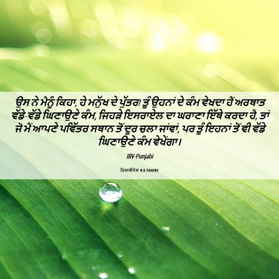 Picture 06 - ਹਿਜ਼ਕੀਏਲ 8:6 PANIRV - ਉਸ ਨੇ ਮੈਨੂੰ ਕਿਹਾ, - Bible Verse Picture