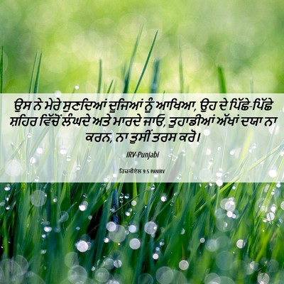 Picture 06 - ਹਿਜ਼ਕੀਏਲ 9:5 PANIRV - ਉਸ ਨੇ ਮੇਰੇ ਸੁਣਦਿਆਂ - Bible Verse Picture
