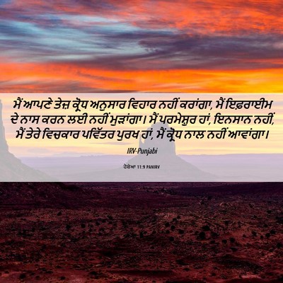 Picture 06 - ਹੋਸ਼ੇਆ 11:9 PANIRV - ਮੈਂ ਆਪਣੇ ਤੇਜ਼ - Bible Verse Picture