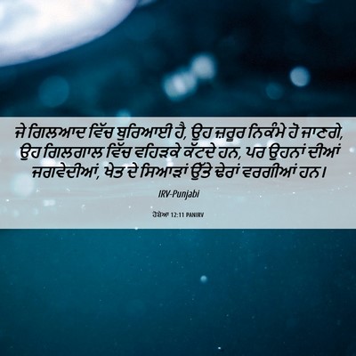 Picture 06 - ਹੋਸ਼ੇਆ 12:11 PANIRV - ਜੇ ਗਿਲਆਦ ਵਿੱਚ - Bible Verse Picture