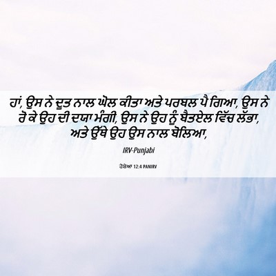 Picture 06 - ਹੋਸ਼ੇਆ 12:4 PANIRV - ਹਾਂ, ਉਸ ਨੇ ਦੂਤ ਨਾਲ - Bible Verse Picture