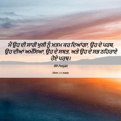 Picture 06 - ਹੋਸ਼ੇਆ 2:11 PANIRV - ਮੈਂ ਉਹ ਦੀ ਸਾਰੀ - Bible Verse Picture