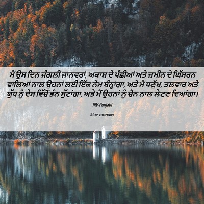 Picture 06 - ਹੋਸ਼ੇਆ 2:18 PANIRV - ਮੈਂ ਉਸ ਦਿਨ ਜੰਗਲੀ - Bible Verse Picture