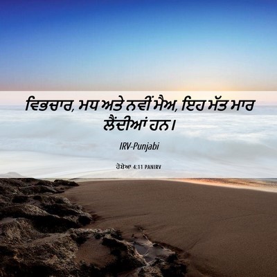 Picture 06 - ਹੋਸ਼ੇਆ 4:11 PANIRV - ਵਿਭਚਾਰ, ਮਧ ਅਤੇ ਨਵੀਂ - Bible Verse Picture