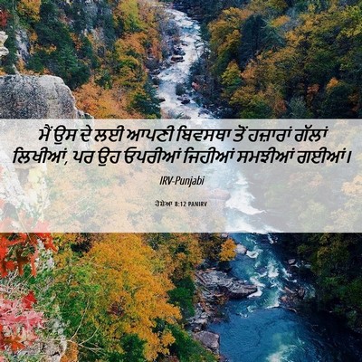 Picture 06 - ਹੋਸ਼ੇਆ 8:12 PANIRV - ਮੈਂ ਉਸ ਦੇ ਲਈ ਆਪਣੀ - Bible Verse Picture