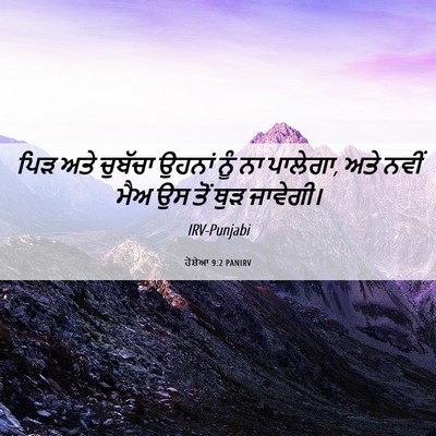 Picture 06 - ਹੋਸ਼ੇਆ 9:2 PANIRV - ਪਿੜ ਅਤੇ ਚੁਬੱਚਾ - Bible Verse Picture