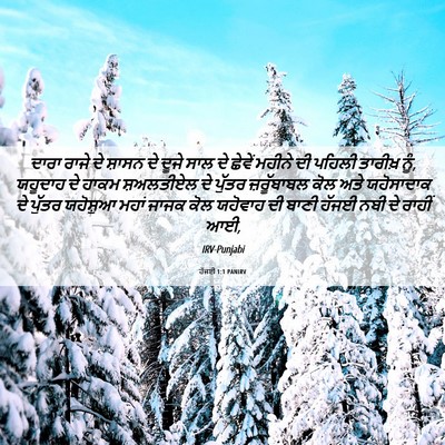 Picture 06 - ਹੱਜਈ 1:1 PANIRV - ਦਾਰਾ ਰਾਜੇ ਦੇ ਸ਼ਾਸਨ - Bible Verse Picture