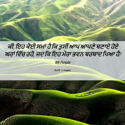 Picture 06 - ਹੱਜਈ 1:4 PANIRV - ਕੀ, ਇਹ ਕੋਈ ਸਮਾਂ ਹੈ - Bible Verse Picture