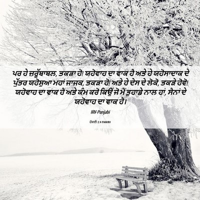 Picture 06 - ਹੱਜਈ 2:4 PANIRV - ਪਰ ਹੇ ਜ਼ਰੂੱਬਾਬਲ, - Bible Verse Picture