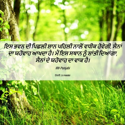 Picture 06 - ਹੱਜਈ 2:9 PANIRV - ਇਸ ਭਵਨ ਦੀ ਪਿਛਲੀ - Bible Verse Picture
