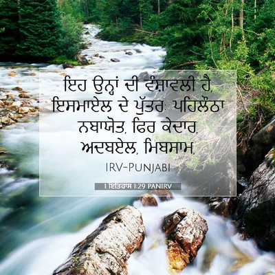 Picture 07 - 1 ਇਤਿਹਾਸ 1:29 PANIRV - ਇਹ ਉਨ੍ਹਾਂ ਦੀ - Bible Verse Picture