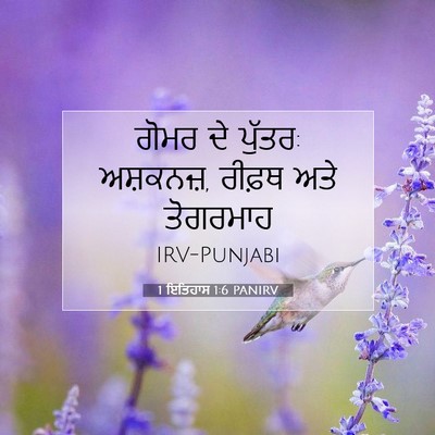 Picture 07 - 1 ਇਤਿਹਾਸ 1:6 PANIRV - ਗੋਮਰ ਦੇ ਪੁੱਤਰ: - Bible Verse Picture