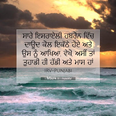 Picture 07 - 1 ਇਤਿਹਾਸ 11:1 PANIRV - ਸਾਰੇ ਇਸਰਾਏਲੀ - Bible Verse Picture
