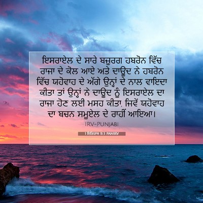 Picture 07 - 1 ਇਤਿਹਾਸ 11:3 PANIRV - ਇਸਰਾਏਲ ਦੇ ਸਾਰੇ - Bible Verse Picture