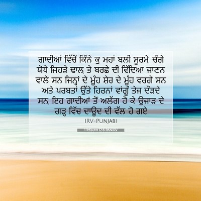 Picture 07 - 1 ਇਤਿਹਾਸ 12:8 PANIRV - ਗਾਦੀਆਂ ਵਿੱਚੋਂ - Bible Verse Picture