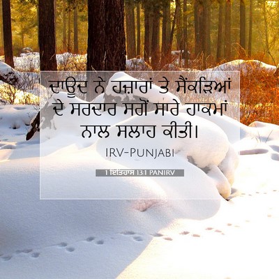 Picture 07 - 1 ਇਤਿਹਾਸ 13:1 PANIRV - ਦਾਊਦ ਨੇ ਹਜ਼ਾਰਾਂ ਤੇ - Bible Verse Picture