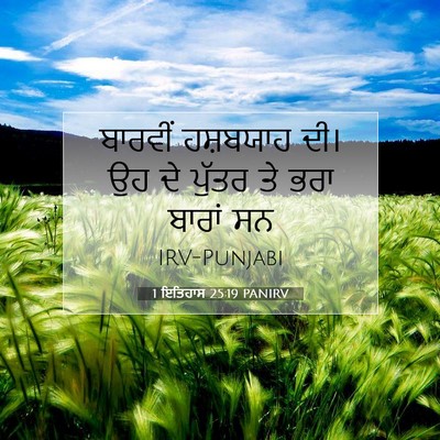 Picture 07 - 1 ਇਤਿਹਾਸ 25:19 PANIRV - ਬਾਰਵੀਂ ਹਸ਼ਬਯਾਹ - Bible Verse Picture